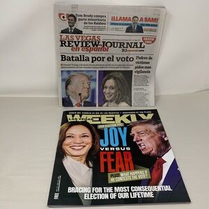 Election 2024 newspaper & magazine collectors items Kamala Harris & Trump fans